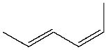 <strong>What is the IUPAC name for the following compound? </strong> A) (2E, 4Z)-2,4-hexadiene B) (2E, 4Z)-1,4-dimethyl-1,3-butadiene C) (2Z, 4Z)-1,4-dimethyl-1,3-butadiene D) (2Z, 4Z)-2,4-hexadiene E) None of these