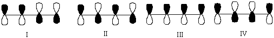 Which one of the following represents the lowest energy \pi -bonding molecular orbital of 1,3-butadiene?