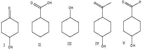 <strong>Which one of the following compounds is consistent with the following IR spectrum? SDBS: National Institute of Advanced Industrial Science and Technology </strong> A) I B) II C) III D) IV E) V