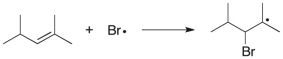 Use correct arrow formalism to show the mechanism of the following radical process: