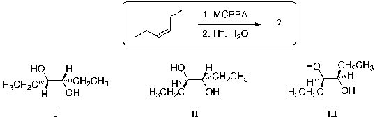 For the reaction sequence below, identify the expected major product(s).