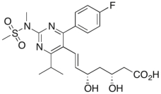 <strong>Drawn below is the structure of Crestor® (rosuvastatin), a medication used to reduce cholesterol. What is the degree of substitution of the alkene of Crestor®? </strong> A) Monosubstituted B) Disubstituted C) Trisubstituted D) Tetrasubstituted