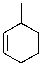 <strong>Which of the following is the IUPAC name for the following compound? </strong> A) 1-methyl-2-cyclohexene B) 2-methylcyclohexene C) 3-methylcyclohexene D) 1-methyl-5-cyclohexene