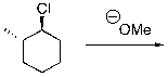 What is the product of the following elimination?