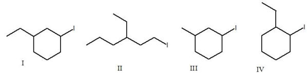 What is the correct structure for 3-ethyl-1-iodocyclohexane?