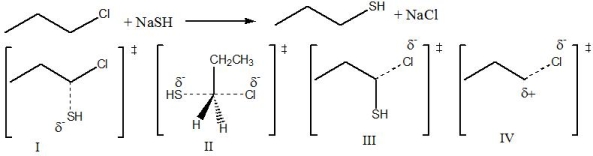 Draw the transition state for the following reaction.  
