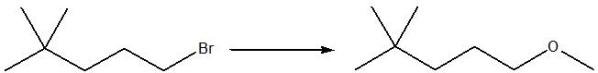 What substitution reaction mechanism is most likely for the following conversion?