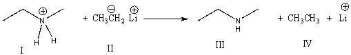Which is the conjugate acid in the following reaction?  