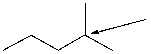 <strong>How many H atoms are connected to the indicated carbon atom? </strong> A) one B) two C) three D) four E) none