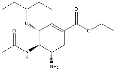 Tamiflu<sup>®</sup>, is the most effective antiviral drug used to treat avian influenza, has the following structure. Identify the functional groups in Tamiflu<sup>®</sup>.