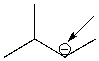 <strong>How many hydrogen atoms are connected to the indicated carbon atom? </strong> A) one B) two C) three D) four E) none