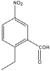 <strong>What is the IUPAC name for the following compound? </strong> A)6-ethyl-3-nitrobenzoic acid B)1-ethyl-4-nitrobenzoic acid C)2-ethyl-5-nitrobenzoic acid D)2-ethyl-5-nitrobenzaldehyde E)4-nitro-3-carboxyethylbenzene