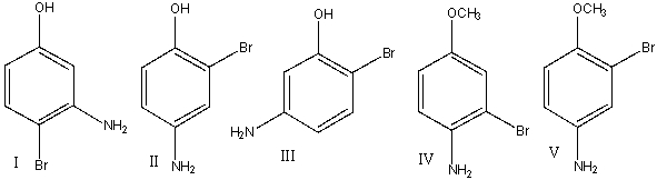 What is the structure for 4-amino-2-bromophenol?  