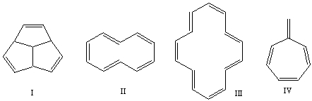 <strong>Which one of the following compound is aromatic? </strong> A)I B)II C)III D)IV