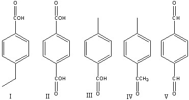 <strong>Provide the product for the following reaction? </strong> A)I B)II C)III D)IV E)V