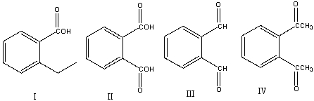 <strong>Provide the product for the following reaction? </strong> A)I B)II C)III D)IV E)V