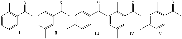 <strong>Which one of the following compounds would exhibit seven signals in its <sup>13</sup>C NMR spectrum? </strong> A)I B)II C)III D)IV E)V