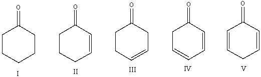 Which one of the following compounds will have the lowest wavenumber for carbonyl absorption?