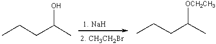 <strong>For the following reaction,which of the following is consistent with the IR spectrum of the product? </strong> A)absorption at 3200-3600 cm<sup>-1</sup> should disappear B)absorption at 3200-3600 cm<sup>-1</sup> and 1100 cm<sup>-1</sup> should disappear C)absorption at 1100 cm<sup>-1</sup> should disappear and absorption at 3100 cm<sup>-1</sup> should appear D)absorption at 1650 cm<sup>-1</sup> should disappear and absorption at 3300 cm<sup>-1</sup> should appear. E)none of these