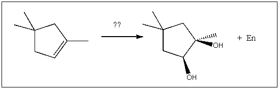 <strong>Predict the reagent(s)required to complete the following transformation: </strong> A)1)OsO<sub>4</sub>;2)NaHSO<sub>3</sub>,H<sub>2</sub>O B)1)Hg(OAc)<sub>2</sub>,H<sub>2</sub>O;2)NaBH<sub>4</sub> C)1)RCO<sub>3</sub>H;2)H<sub>3</sub>O<sup>+</sup> D)H<sub>2</sub>SO<sub>4</sub>,H<sub>2</sub>O E)1)O<sub>3</sub>;2)DMS
