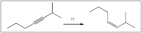 <strong>Predict the reagent(s)required to complete the following transformation: </strong> A)1)OsO<sub>4</sub>;2)NaHSO<sub>3</sub>,H<sub>2</sub>O B)NaNH<sub>2</sub> C)H<sub>2</sub>,Pt D)Na,NH<sub>3</sub>(l) E)H<sub>2</sub>,Lindlar's catalyst