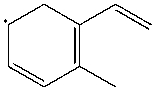 Using correct arrow formalism,draw all the resonance structures for the radical shown below.