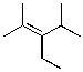 <strong>Which of the following is the correct IUPAC name for the following compound? </strong> A)2-ethyl-1,1,3-trimethylbutene B)3-ethyl-2,4-dimethyl-2-pentene C)2,4-dimethylhexene D)4-ethyl-1,3-dimethyl-3-pentene