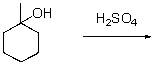 For the following dehydration,draw the structure of the intermediate carbocation.