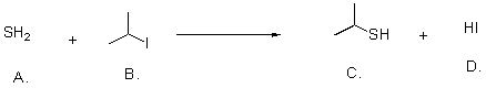 What is the leaving group in the following reaction?  