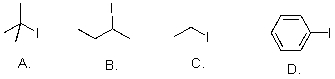 Rank the following substrates from most to least reactive in an S<sub>N</sub>1 reaction.