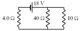 Determine the power dissipated by the 40- \Omega resistor in the circuit shown.