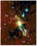 <strong> A dim,young star like Herbig-Haro 68 emits most of its light in which part of the electromagnetic spectrum?</strong> A) the visible B) the X-ray C) the ultraviolet D) the radio E) the infrared