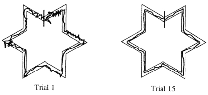 <strong>The figure below shows learning as a change in ___________. </strong> A) intensity B) frequency C) topography D) redundancy