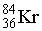How many electrons, protons, and neutrons are in a neutral atom of the following isotope of krypton?