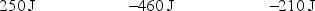 <strong>A gas is allowed to expand, at constant temperature, from a volume of 1.0 L to 10.1 L against an external pressure of 0.50 atm. If the gas absorbs 250 J of heat from the surroundings, what are the values of q, w, and \Delta E? </strong> A) B) C) D) E)