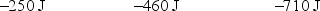 <strong>A gas is allowed to expand, at constant temperature, from a volume of 1.0 L to 10.1 L against an external pressure of 0.50 atm. If the gas absorbs 250 J of heat from the surroundings, what are the values of q, w, and \Delta E? </strong> A) B) C) D) E)