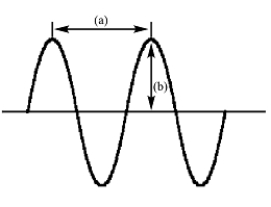 <strong>In the following diagram of a wave  </strong> A)(a)is amplitude and (b)is wavelength B)(a)is frequency and (b)is amplitude C)(a)is wavelength and (b)is frequency D)(a)is amplitude and (b)is frequency E)(a)is wavelength and (b)is amplitude <div style=padding-top: 35px> 
