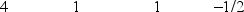 <strong>Which one of the following sets of quantum numbers is not possible?  </strong> A)   B)   C)   D)   E)   <div style=padding-top: 35px> 