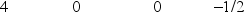 <strong>A possible set of quantum numbers for the last electron added to complete an atom of gallium (Ga)in its ground state is  </strong> A)   B)   C)   D)   E)   <div style=padding-top: 35px> 