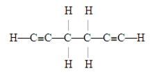 <strong>The number of pi bonds in the molecule below is </strong> A)2. B)4. C)6. D)10. E)15.