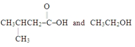 <strong>Which choice gives the structures of the reaction products when the ester below is hydrolyzed in acid solution?  </strong> A)   B)   C)   D)   <div style=padding-top: 35px> 