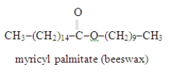 Write the formula for the alcohol and the carboxylic acid from which the following ester may be synthesized.  <div style=padding-top: 35px> 