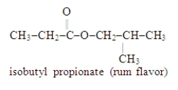 Write the formula for the alcohol and the carboxylic acid from which the following ester may be synthesized.  <div style=padding-top: 35px> 