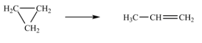 <strong>The isomerization of cyclopropane to form propene is a first-order reaction. At 760 K, 15% of a sample of cyclopropane changes to propene in 6.8 min. What is the half-life of cyclopropane at 760 K?</strong> A)3.4 * 10<sup>-2</sup> min B)2.5 min C)23 min D)29 min E)230 min