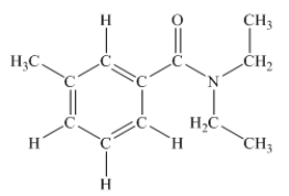 N,N-diethyl-m-tolumide (DEET)is the active ingredient in many mosquito repellents.What is the hybridization state of the nitrogen atom in the structure of DEET shown below?