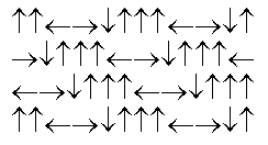 In the following picture, each arrow represents a molecule or atom.Based on the arrangement in the solid state as shown, which of the following best represents the unit cell?