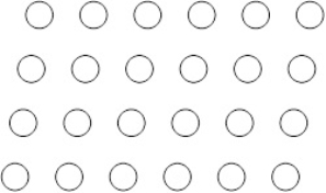 Suppose the atoms in a two-dimensional crystal have the following arrangement: On the drawing below the lines connect four spheres which represents the unit cell of this crystal.