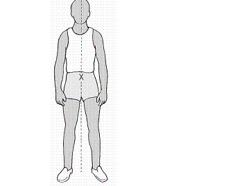 The nurse points to the X in the illustration below and describes this point as the ________ of _________.