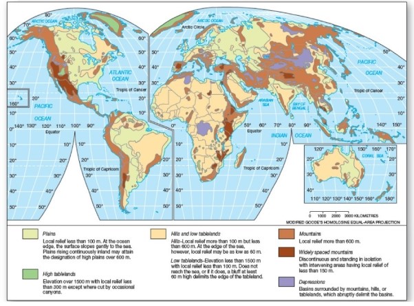 <strong> Africa is dominated by which topographic region?</strong> A)Plains. B)Mountains. C)Hills and low tablelands. D)High tablelands.
