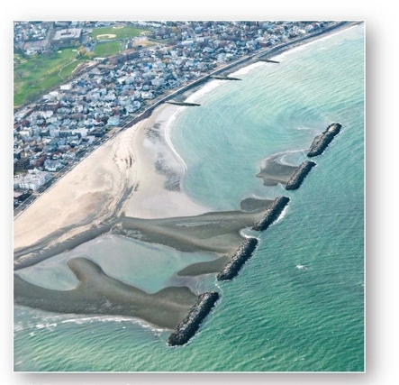 <strong>  These features create zones of still water near coastlines.</strong> A)Breakwaters B)Groins C)Jetties D)Tombolos <div style=padding-top: 35px> 